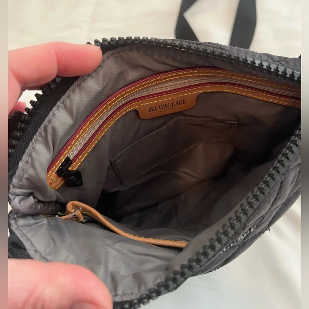 MZ Wallace Metro Flat Crossbody Bag in Black - Picture 6 of 12